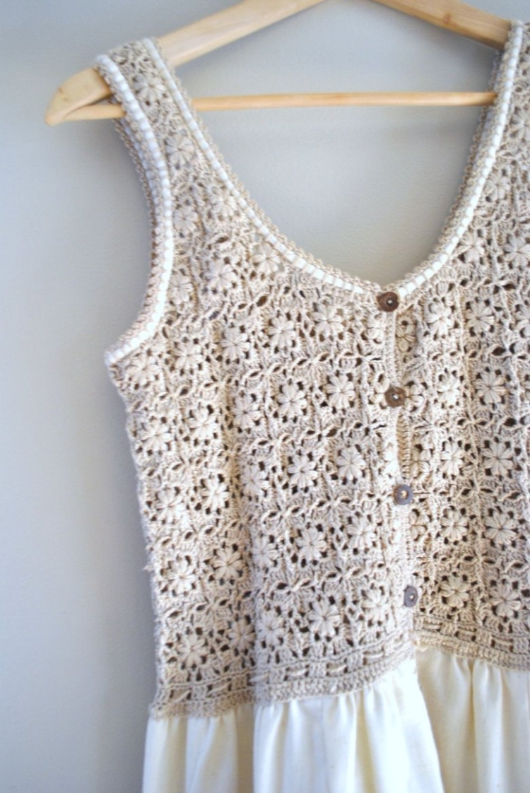 Платье крючок и ткань