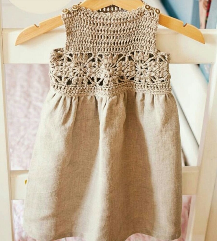 Комбинированные детские платья крючок ткань