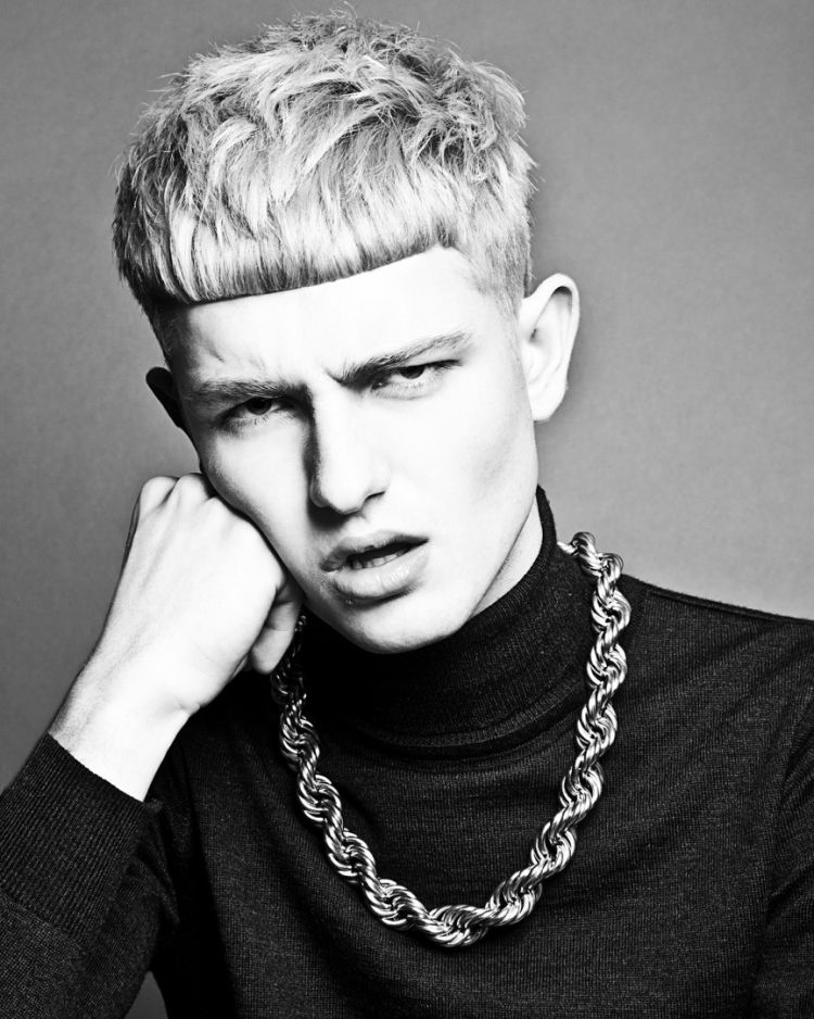 Кроп стрижка мужская с челкой