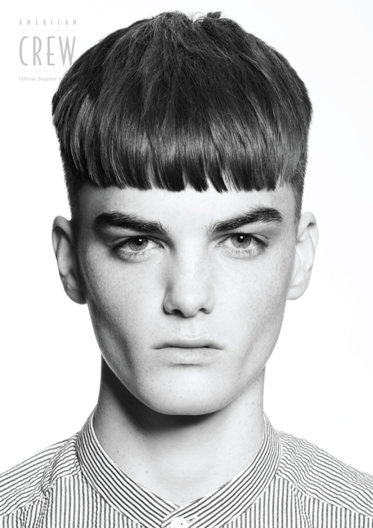 Прическа с прямой челкой мужская