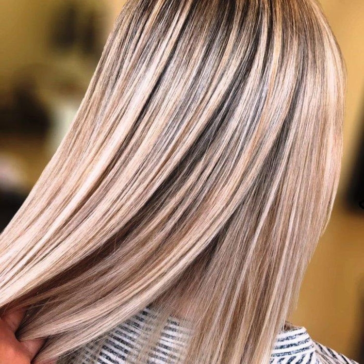 Мелирование мелкой штопкой