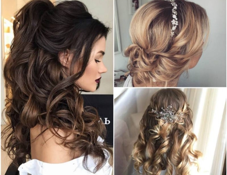 Причёски на свадьбу на средние волосы для гостей