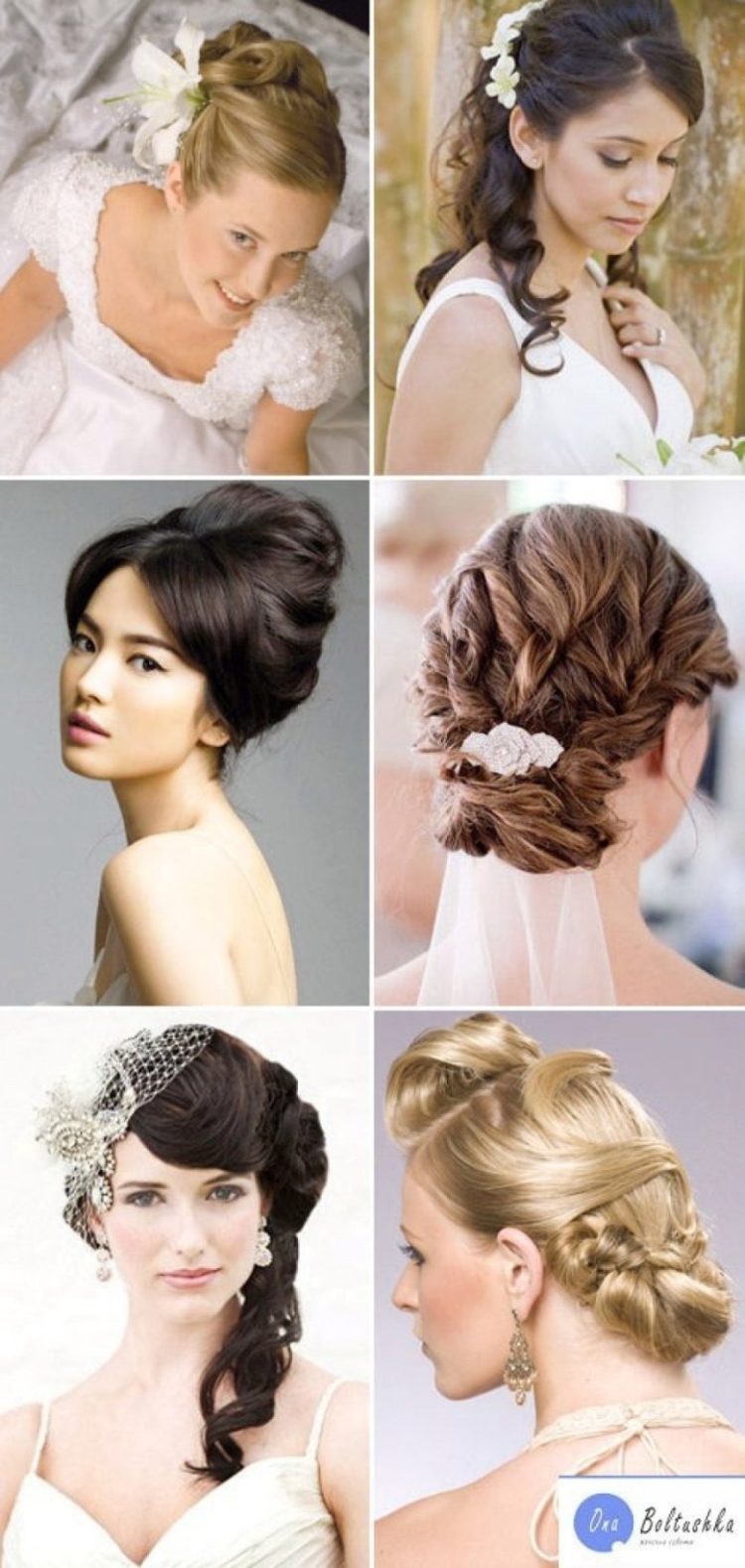 Причёски на свадьбу на средние