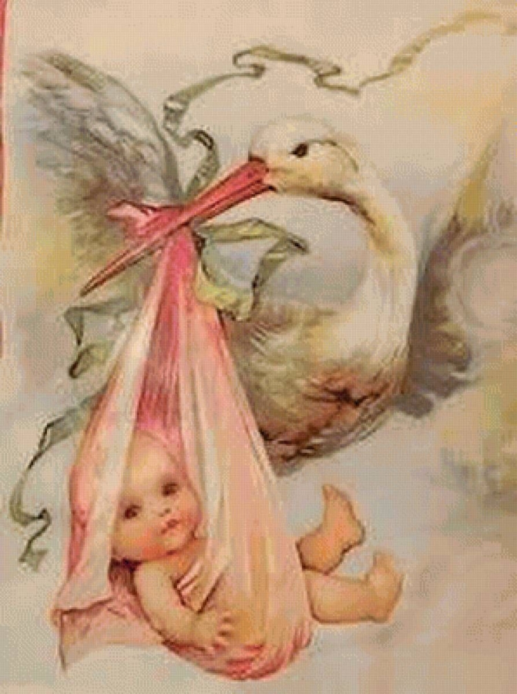 Открытка с младенцем