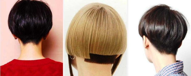 Короткие стрижки вид сзади