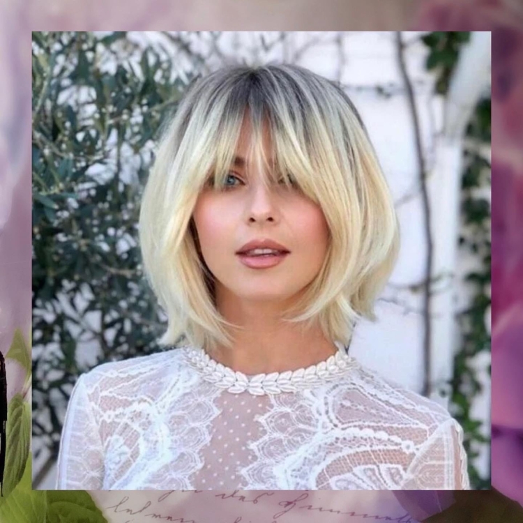 Каре с челкой блонд