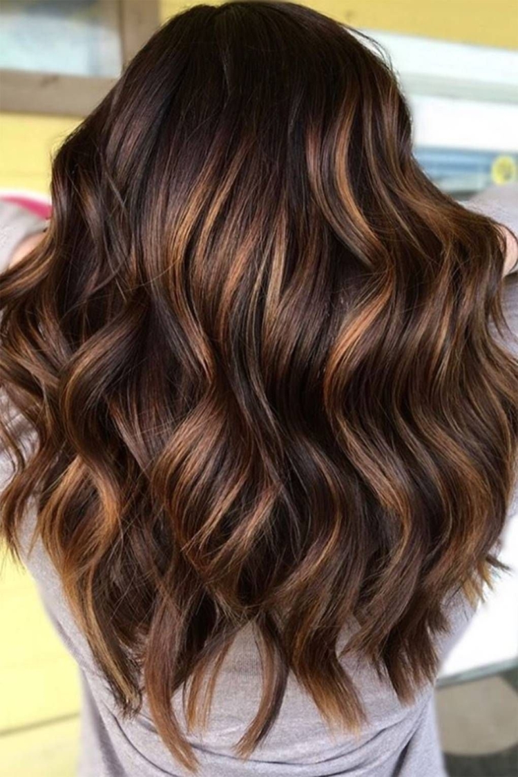 Балаяж шоколад и карамель