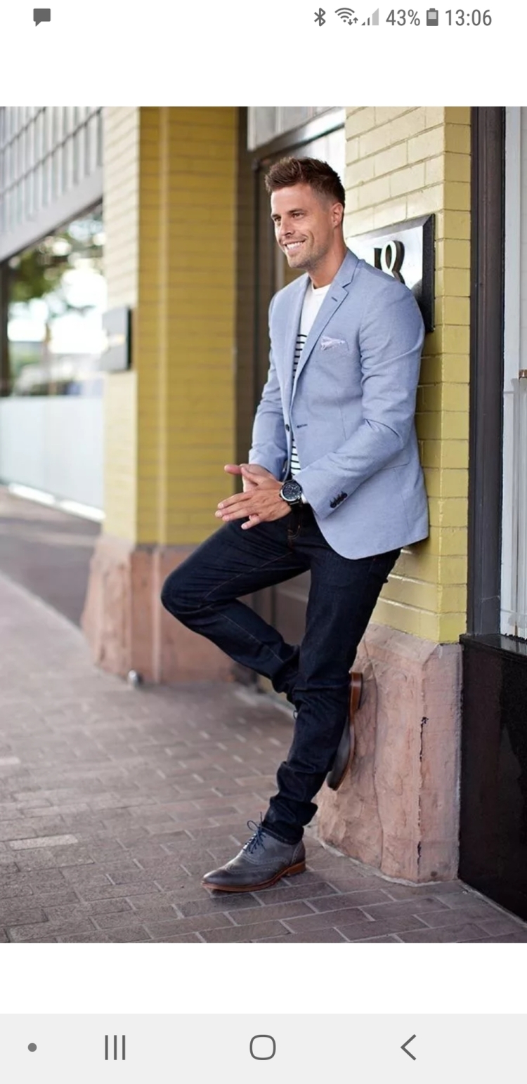 Джинсы с пиджаком