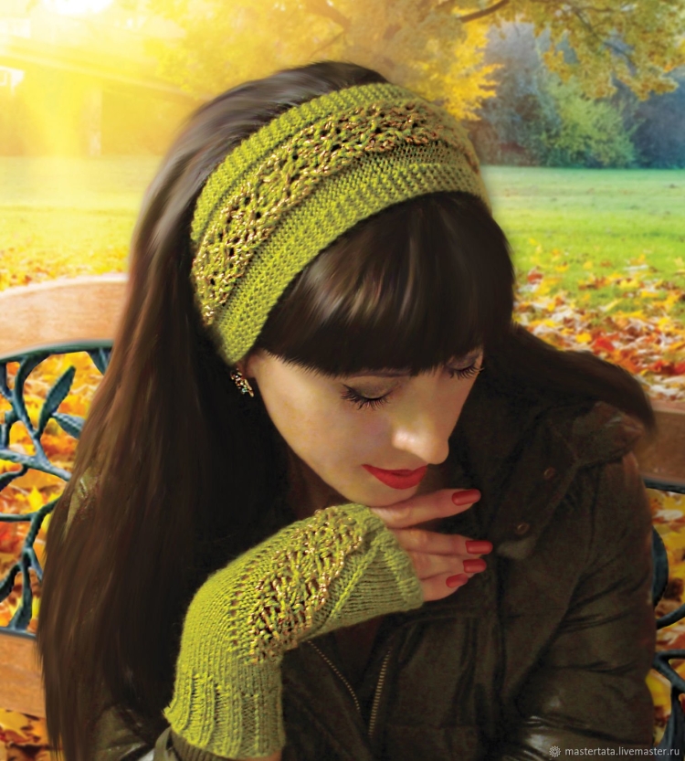 Вязаный ободок на голову