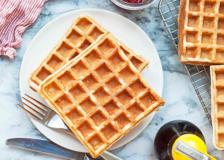 Вафли в электровафельнице