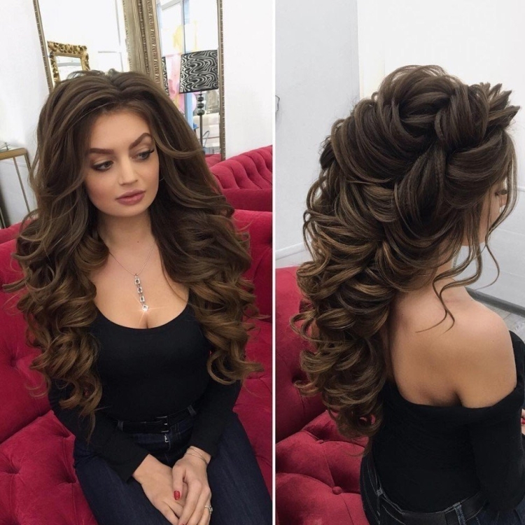 Объемные Локоны на темные волосы