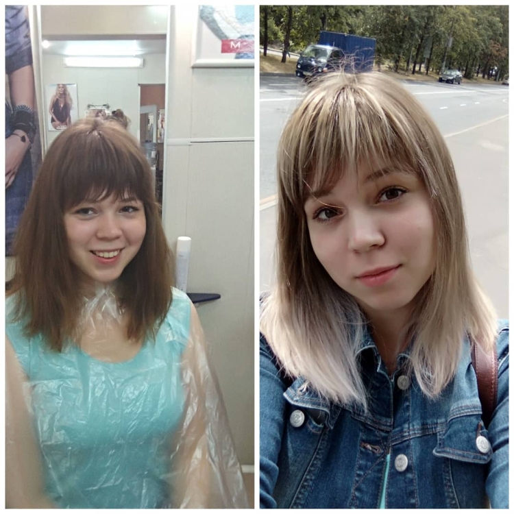 Осветленные пряди у девочек