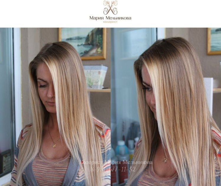 Естественное мелирование на русые волосы