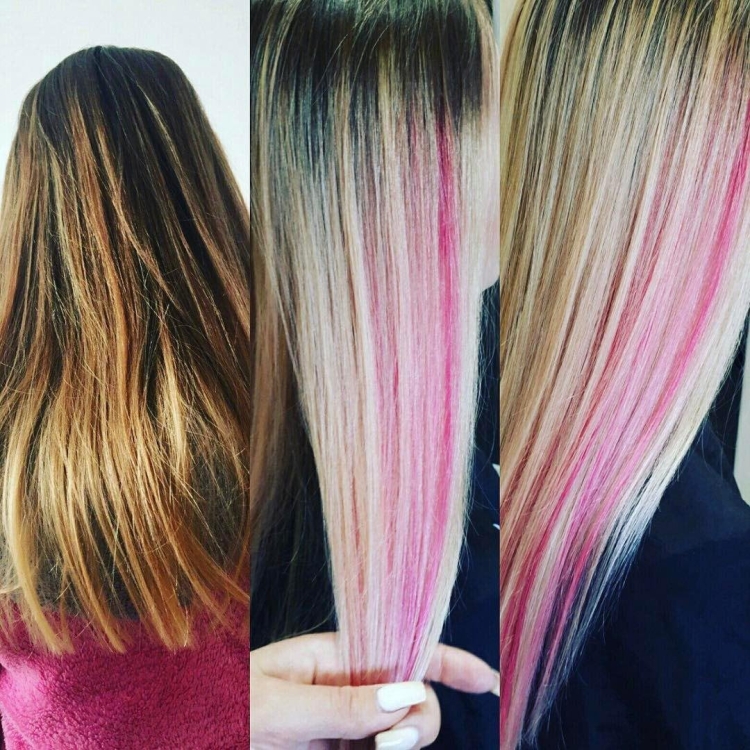 Скрытое окрашивание волос осветление