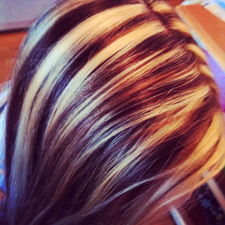 Мелирование полосками