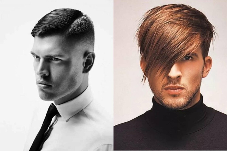 Стрижки мужские стильные с длинной челкой