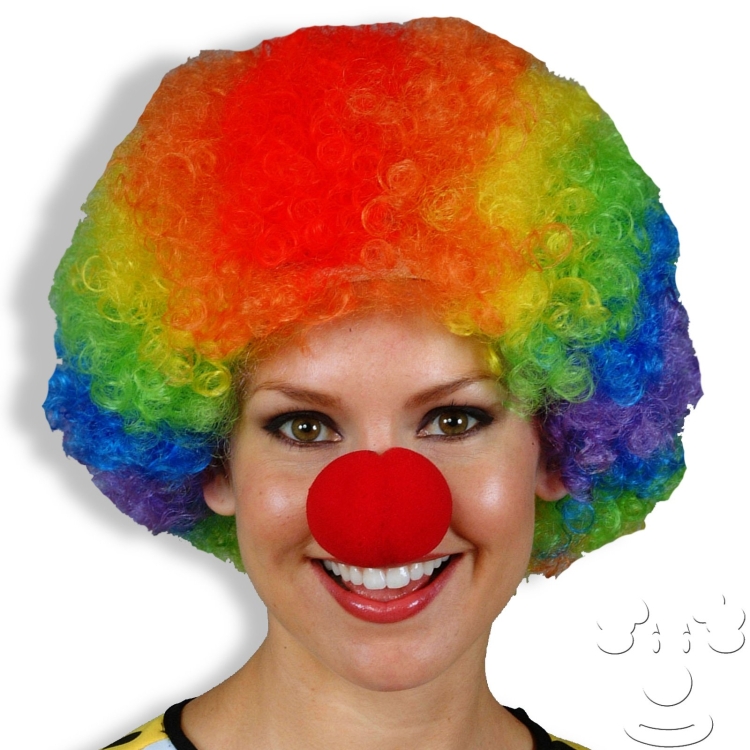 Клоун с разноцветными волосами