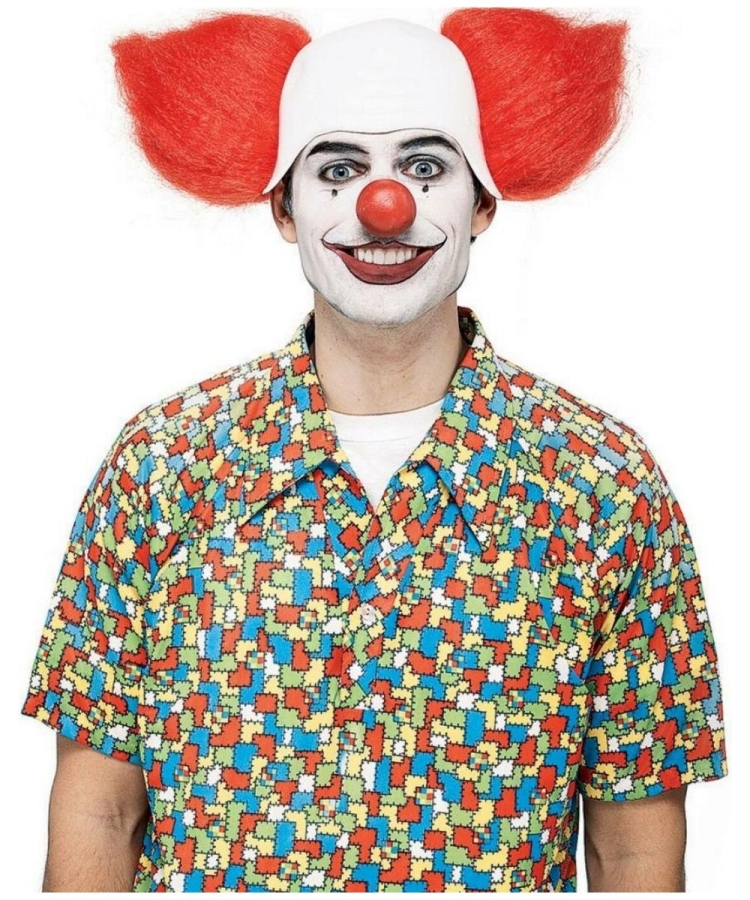 Клоун с волосами по бокам