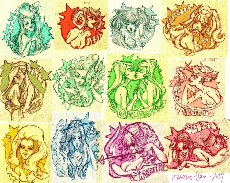 Знаки зодиака в виде людей