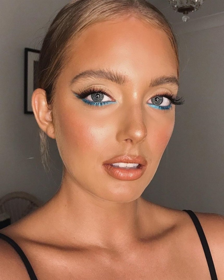 Макияж с акцентом на нижнее веко