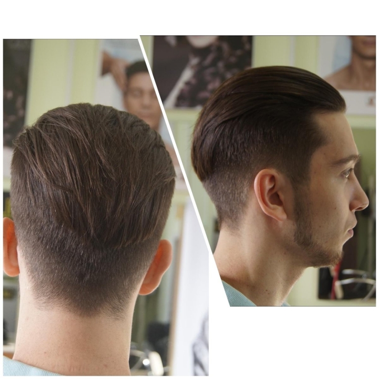 Полубокс стрижка мужская сзади