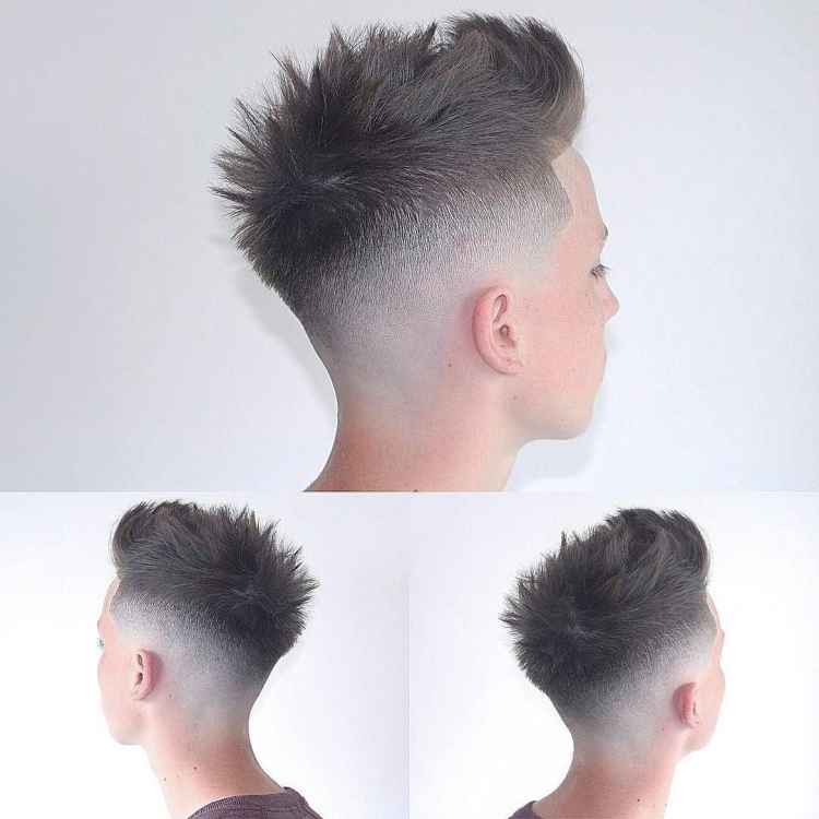 Причёска мужская с треугольником сверху