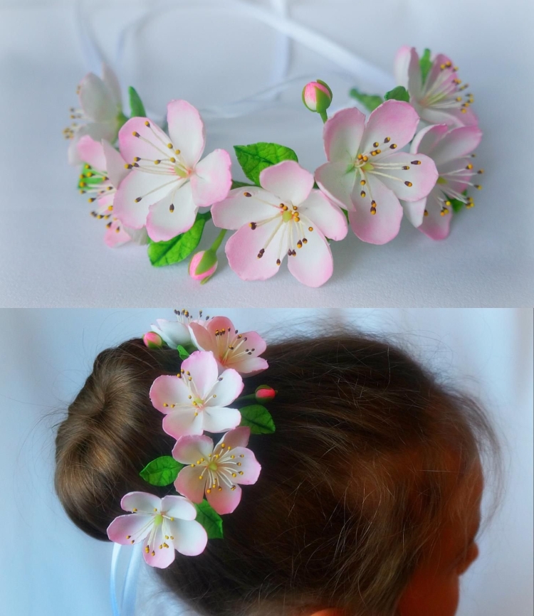 Красивые заколки из фоамирана