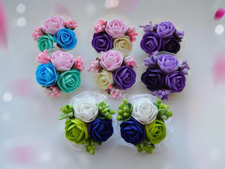 Красивые заколки из фоамирана