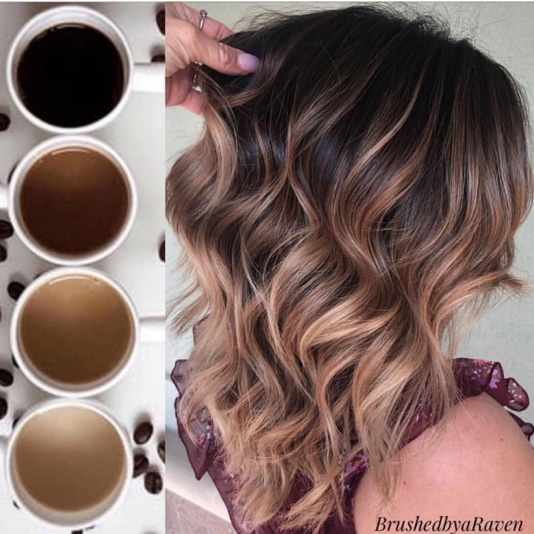 Балаяж капучино с молоком