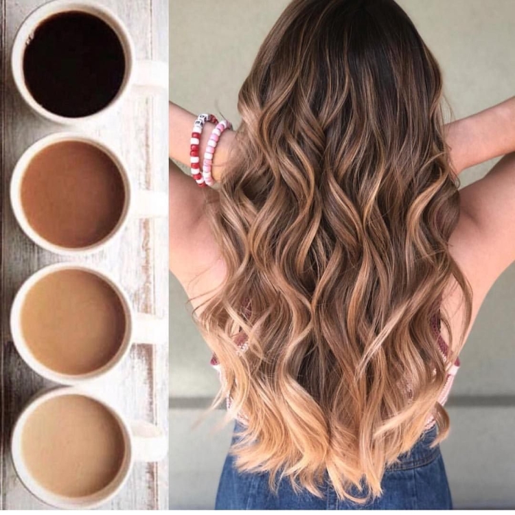 Балаяж молочный капучино