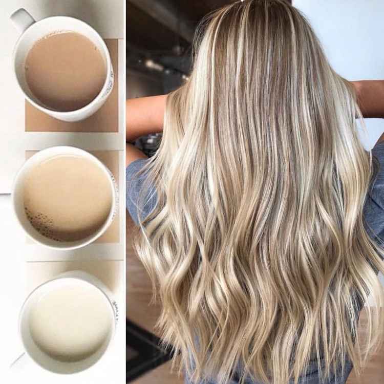 Кофейные оттенки блонда