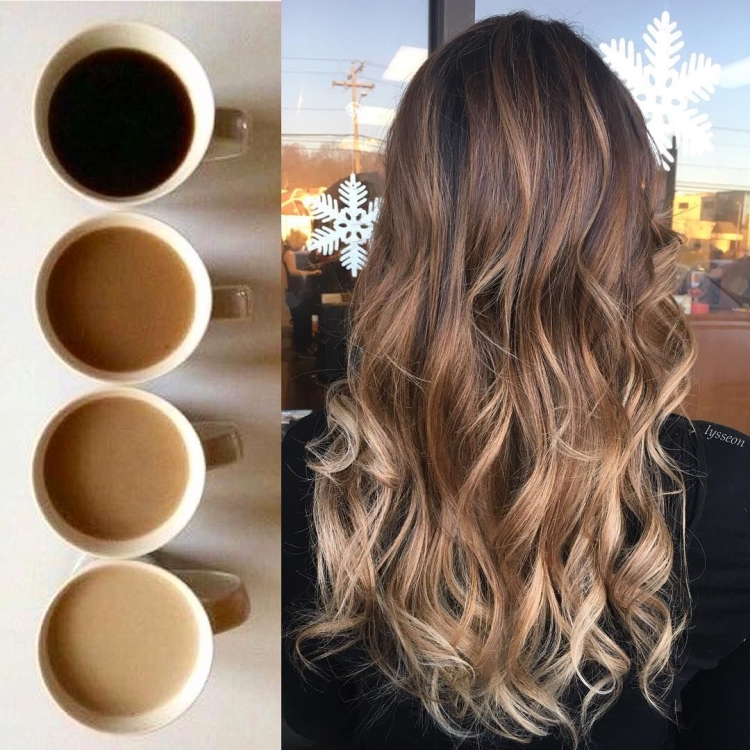 Балаяж молочный капучино