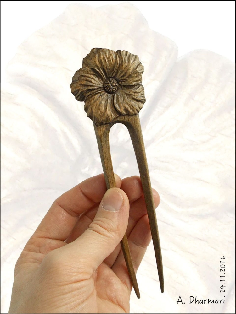 Резьба по дереву заколки для волос