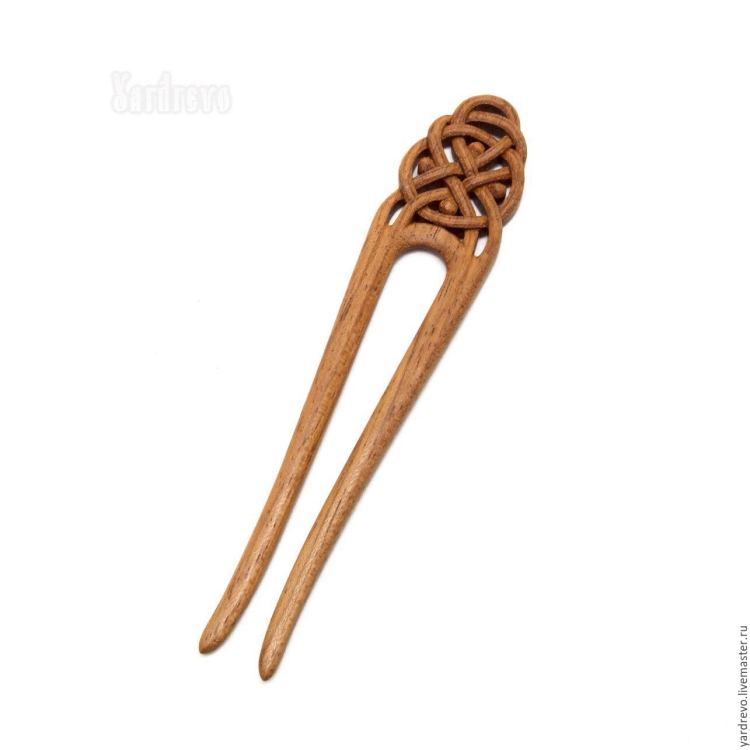 Резные заколки из дерева