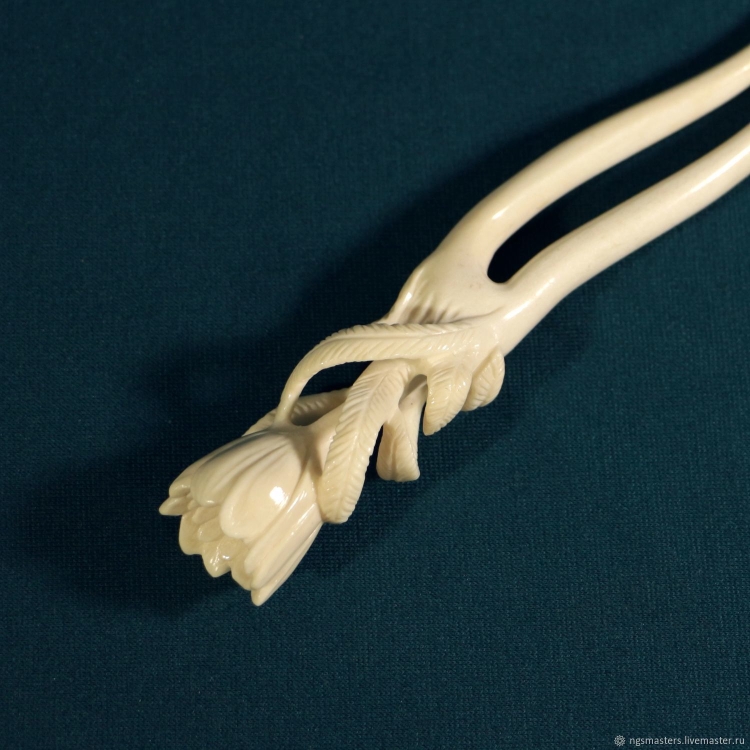 Резная шпилька для волос Кореан