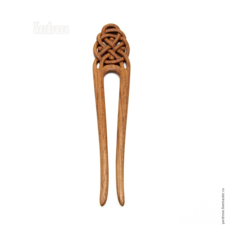 Резные заколки из дерева