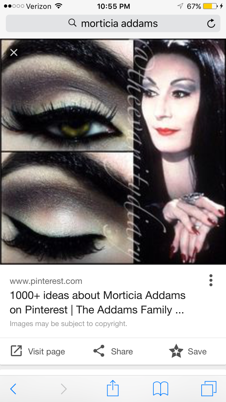 Семейка Аддамс Мартиша макияж