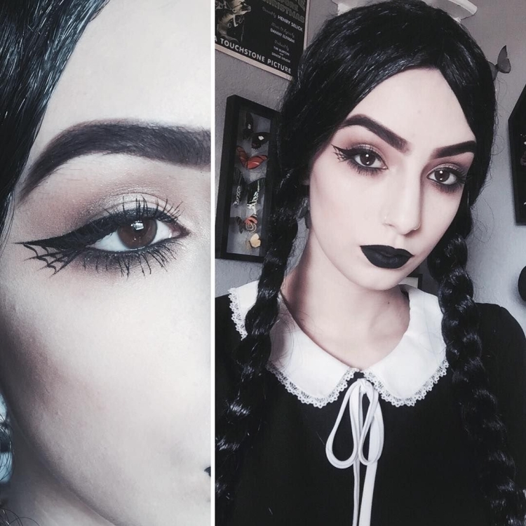 Макияж на Хэллоуин семейка Аддамс