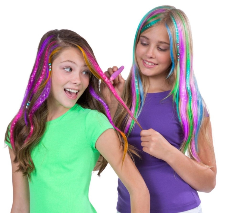 Разноцветные пряди у детей