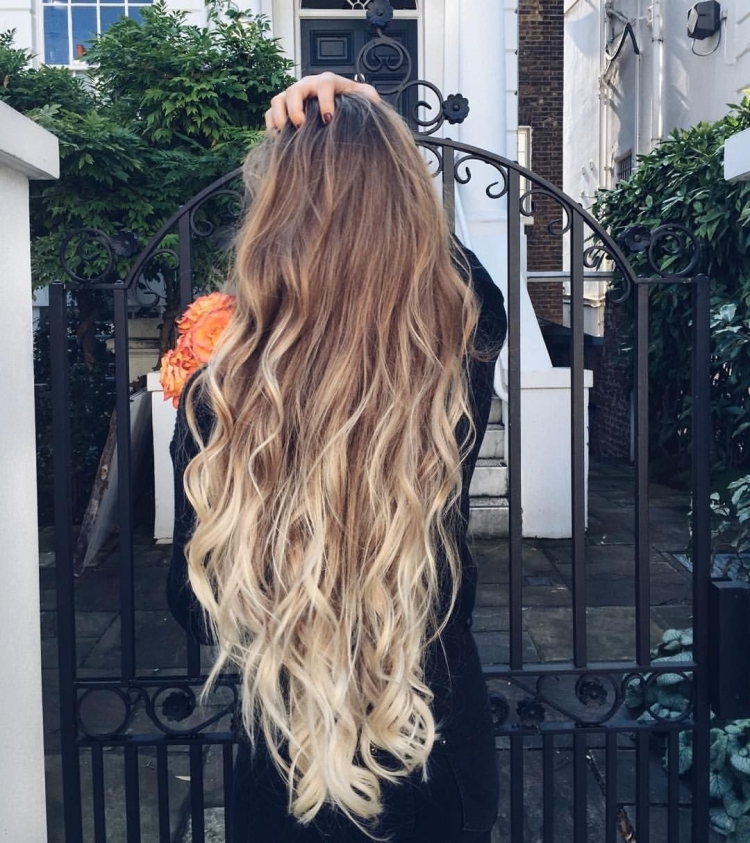 Омбре на длинные волосы