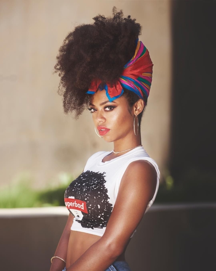 Афро кудри с банданой