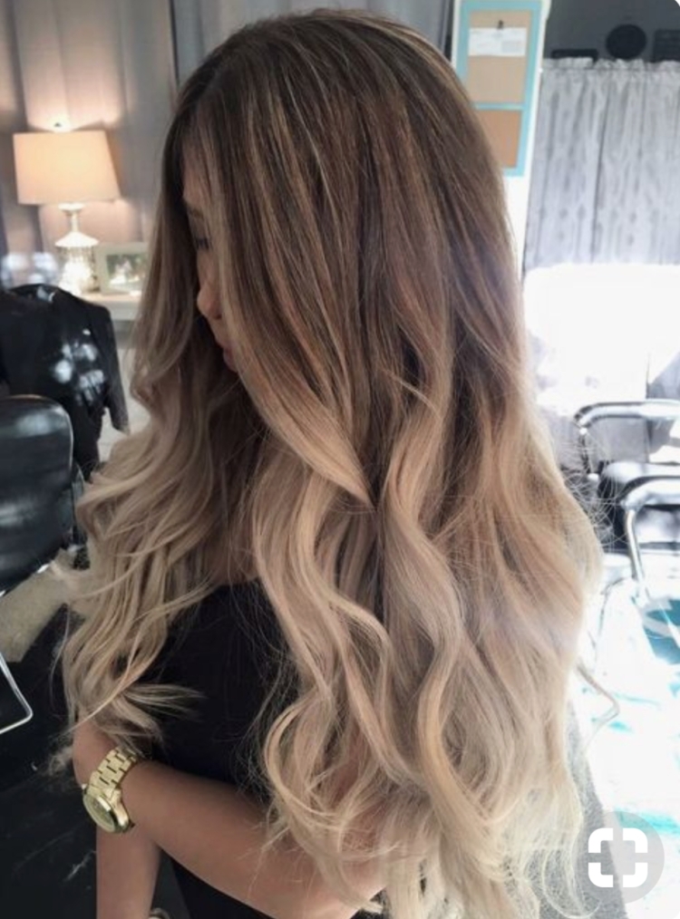 Омбре светло русый