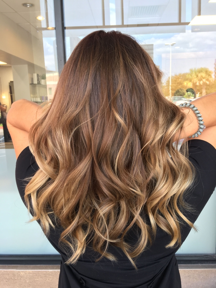 Омбре балаяж карамель