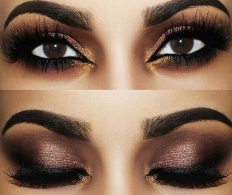 Смоки макияж для карих глаз