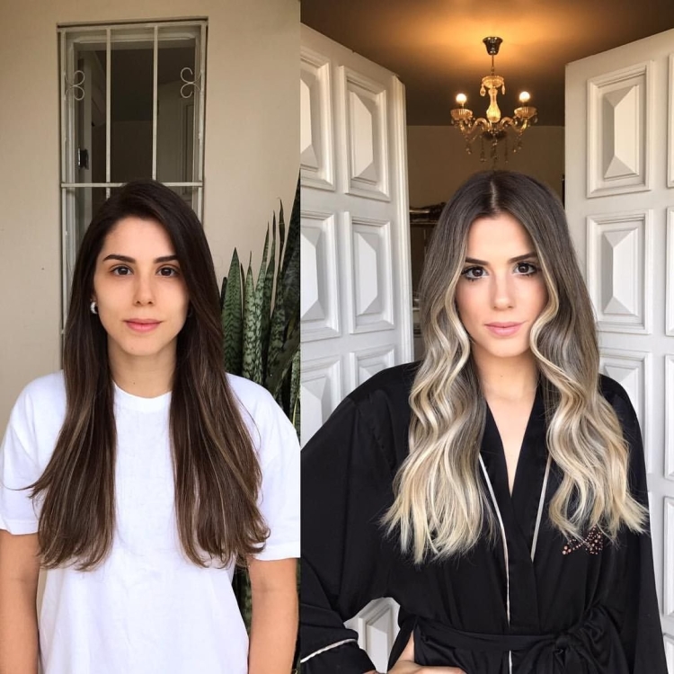 Контуринг волос на темные волосы