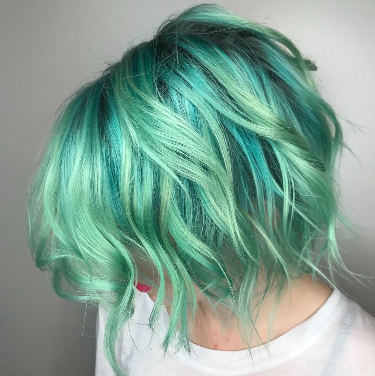 Зелёное окрашивание волос