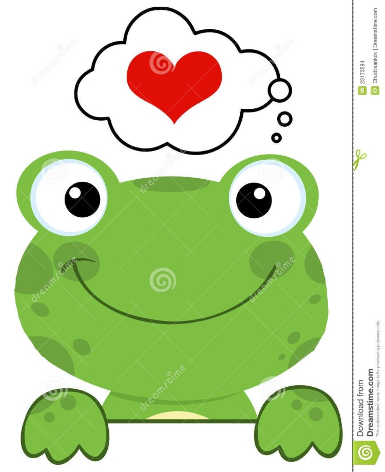 Милые рисуночки лягушек с сердечком