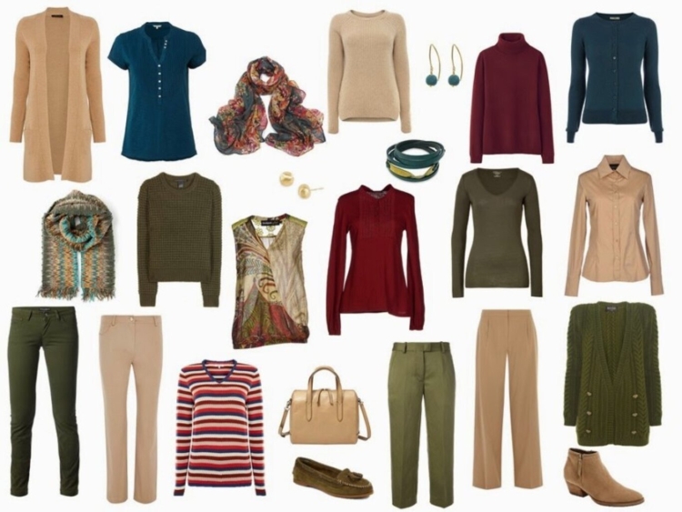 Темная осень цветотип гардероб