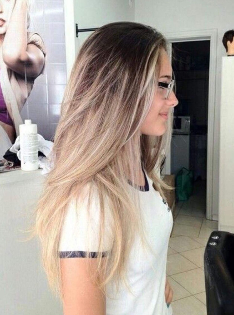 Нарощенные волосы омбре на светлых волосах