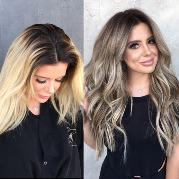 Балаяж с темными корнями